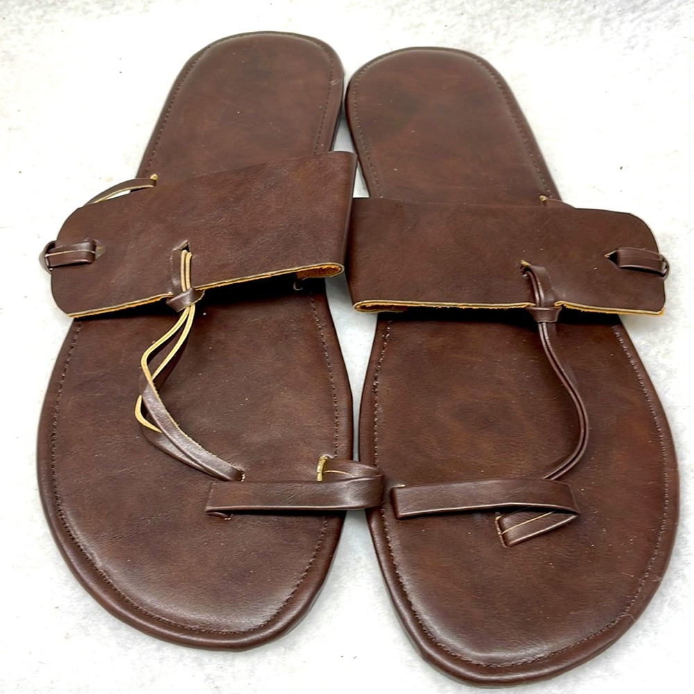 NEW!!! Faux leather sandals men sz 10